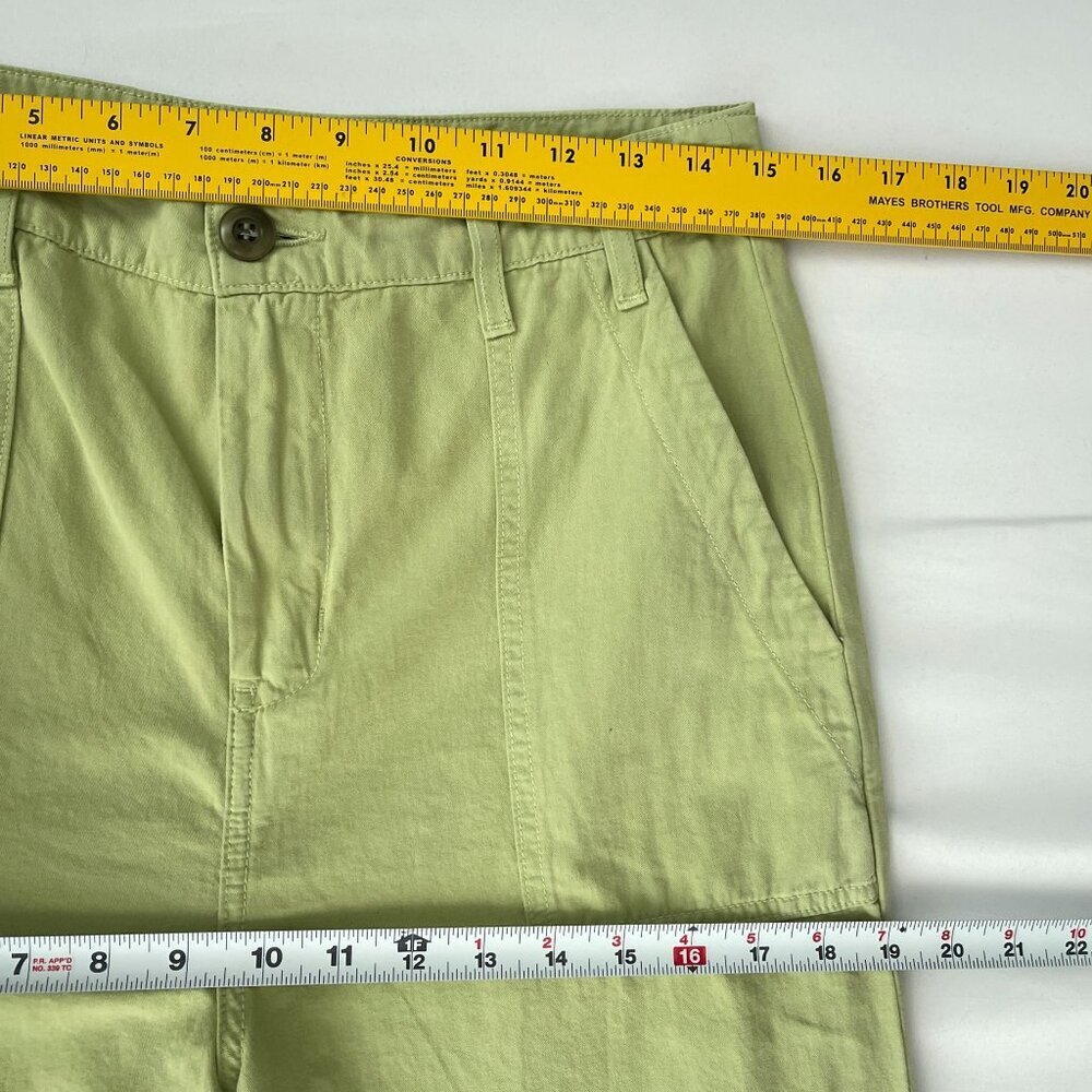 The Great Vintage Straight Relaxed Fit Pants Flat Front Pockets Green Women 28 - Picture 11 of 16